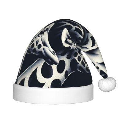 Augenstern Christmas Hat Grey-Giraffes Xmas Hat Unisex Santa Hat