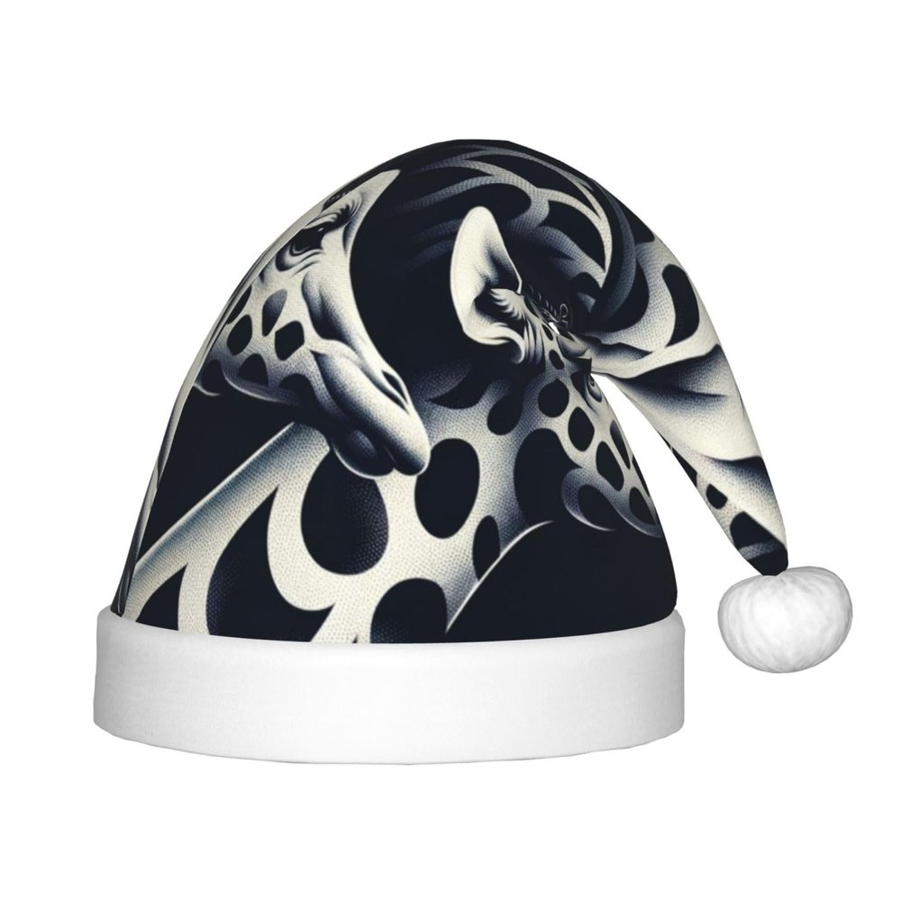 Augenstern Christmas Hat Grey-Giraffes Xmas Hat Unisex Santa Hat