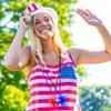 12PCS 4th of July Necklaces, Red White Blue Star Light Necklace Party Favor, Patriotic Independence Day Fourth of July Beads Necklace Bulk, Glow Accessories for Memorial Veterans Day Party Parades view 3