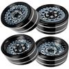 BRCatWPark RC 2.2 Beadlock Wheels Adjustable 4 Offsets Rims for 1/10 RC Crawler Car SCX10 SCX10 II 90046 SCX10 III AXI03007 SCX10 Pro TRX4 TRX6 D90 Gen7/8 VS4-10 MST CFX,Titanium view 1