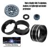 BRCatWPark RC 2.2 Beadlock Wheels Adjustable 4 Offsets Rims for 1/10 RC Crawler Car SCX10 SCX10 II 90046 SCX10 III AXI03007 SCX10 Pro TRX4 TRX6 D90 Gen7/8 VS4-10 MST CFX,Titanium view 4