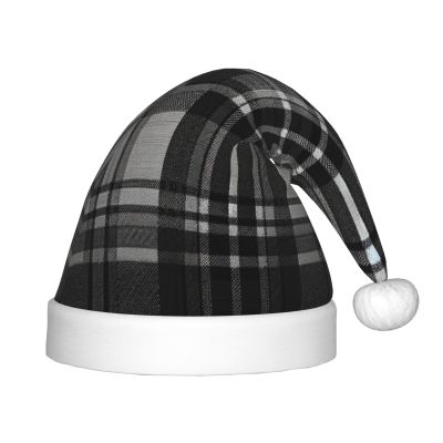 Augenstern Christmas Hat Grey-Black-Tartan Xmas Hat Unisex Santa Hat
