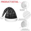 Augenstern Christmas Hat Grey-Black-Tartan Xmas Hat Unisex Santa Hat view 4