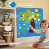 CHEFAN Felt Letter and Number Tree, Coconut Tree Alphabet Game, Felt Story Board Set for Early Education Storytelling, Flannel Board for Wall Teaching Home Classroom Play view 3