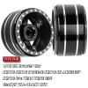BRCatWPark RC 1.9 Beadlock Wheels Adjustable 4 Offsets Rims for 1/10 SCX10 TRX4 TRX6 Gen7/8 D90 RC Crawler Car,1.9 Wheels Adjustable 4 Negative Offsets Rims,Black view 2