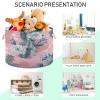 GOODOLD Cactus Pattern Pink Extra Large Storage Basket Decorative Laundry Basket with Handles, Rope Basket for Clothes, Blanket, Towel, 20 x 14 Inch view 4