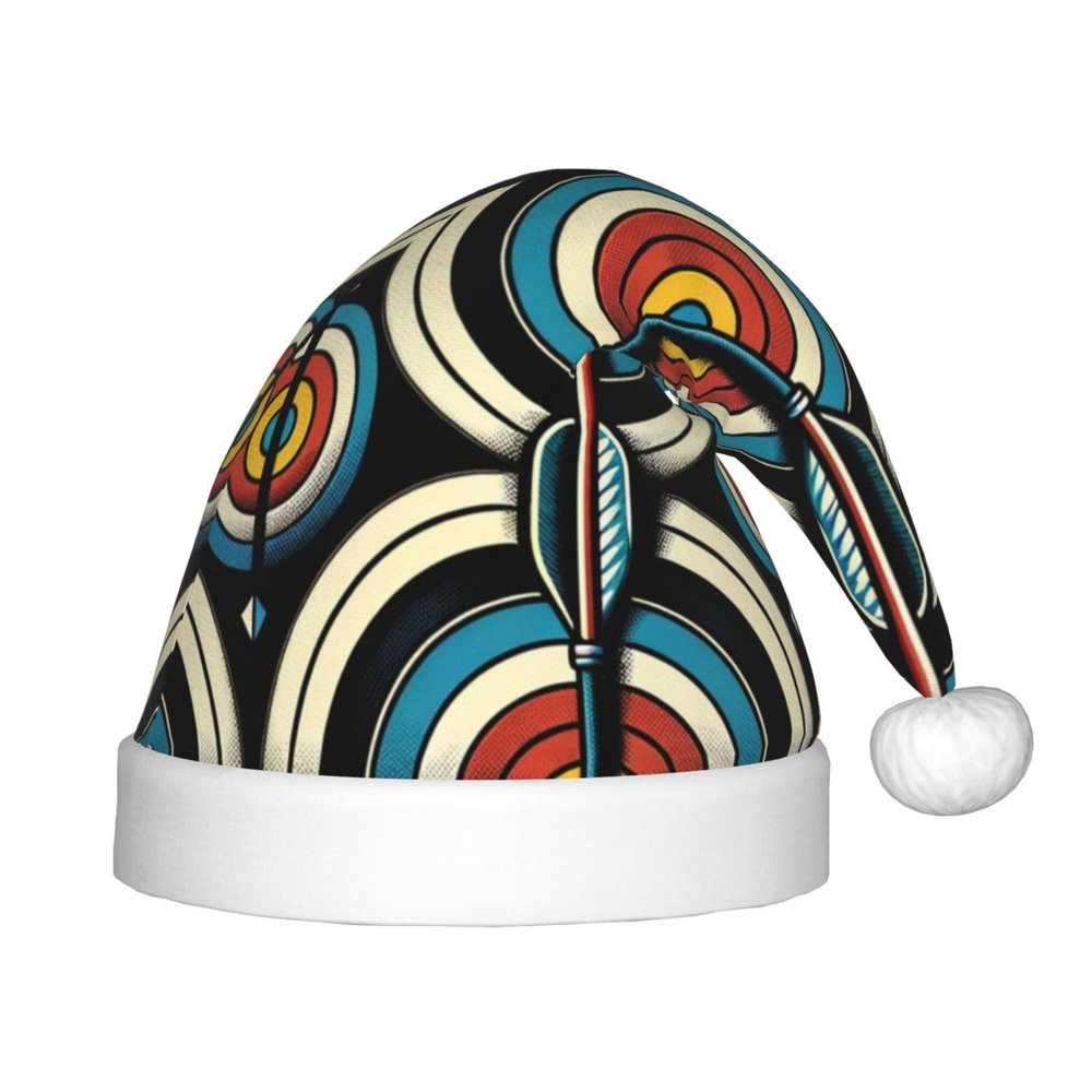 Augenstern Christmas Hat Archery-Target Xmas Hat Unisex Santa Hat
