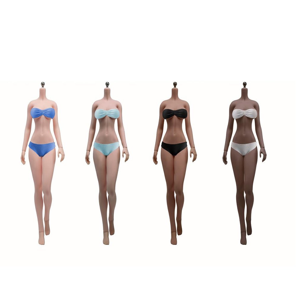 1/6 Scale Female Body,12inch Female Super Flexible Pale Skin Large Bust Tall and Slender Seamless Action Figure Body Collection (S41C Brown Skin No Head)