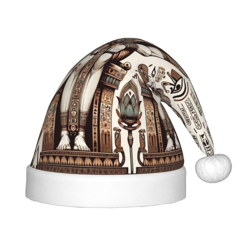 Augenstern Christmas Hat Vintage-Horus-Eye-Pharaoh Xmas Hat Unisex Santa Hat