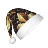 Augenstern Christmas Hat Gold-Luxury-Fleur-De-Lis Xmas Hat Unisex Santa Hat view 2