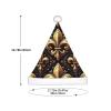 Augenstern Christmas Hat Gold-Luxury-Fleur-De-Lis Xmas Hat Unisex Santa Hat view 3