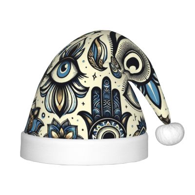 Augenstern Christmas Hat Luck-Evil-Eyes Unisex Santa Hat