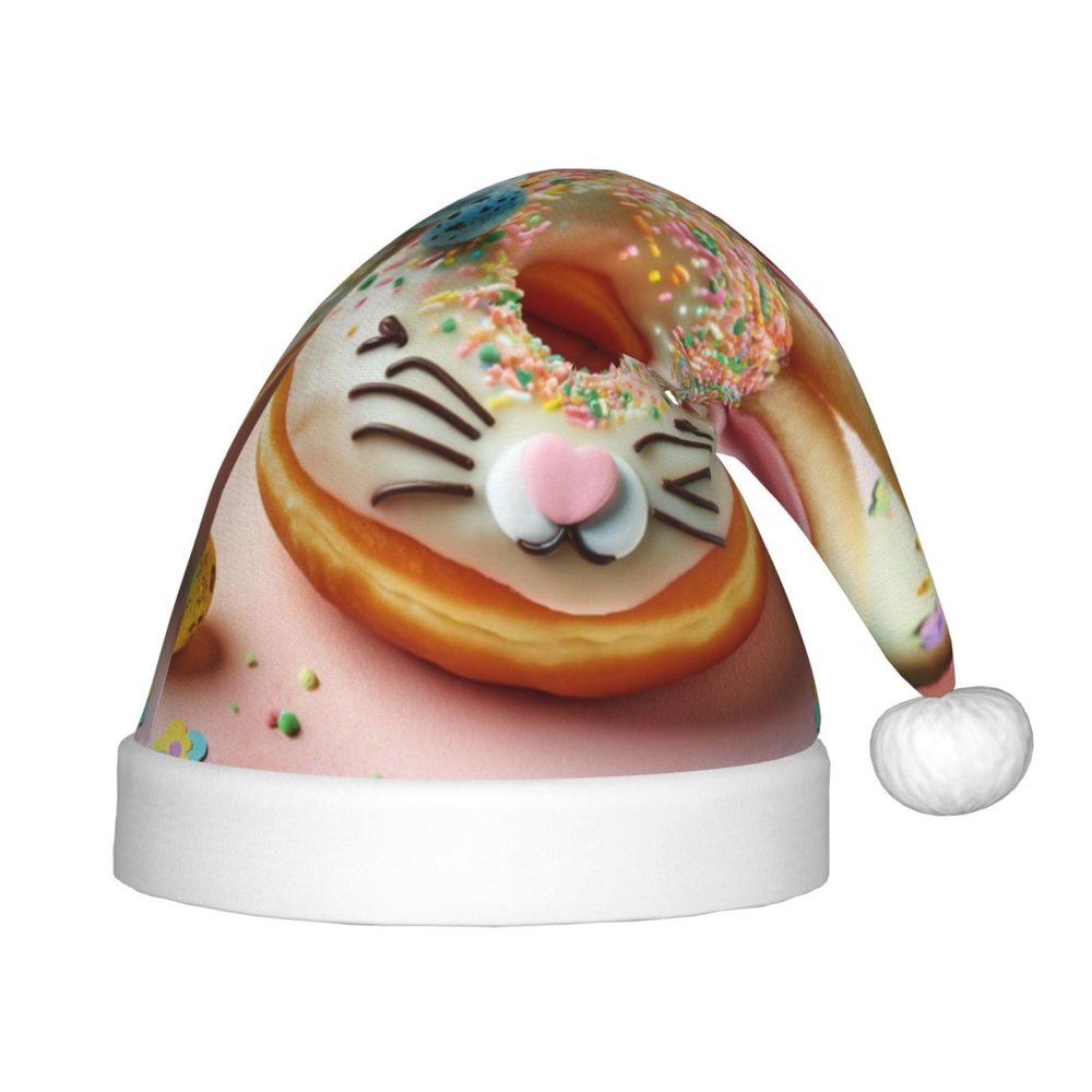 Augenstern Christmas Hat Easter-Donuts-Eggs-Rabbit Xmas Hat Unisex Santa Hat