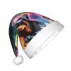 Augenstern Christmas Hat Watercolor-Doberman-Rottweiler Xmas Hat Unisex Santa Hat view 2
