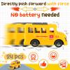 Blueweenly 24 Pcs 3.9 Inch Mini School Bus Toy Bulk Plastic Yellow Small Bus Playset Back to School Classroom Gift Party Favor Car for Birthday Party Supplies Favors (Classic) view 3