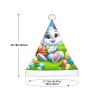 Augenstern Christmas Hat Easter-Rabbit-Eggs-Daisies Xmas Hat Unisex Santa Hat view 3