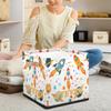 Custom Name Universe Planet Storage Basket Personalized Foldable Space Astronaut Storage Bin with Handle for Kids Boys Clothes Toys Dolls Home Nursery Dorm Bedroom,Star Rocket 2 view 3