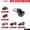 RCAWD SCX24 Motor Transmission 72T 130 Motor 2 Speed Transmission with Gearbox Mount High Torque Motor for Axial SCX24 Wrangler Bronco Gladiator Deadbolt Dodge Power Wagon C10 Upgrade Parts (Black) view 2