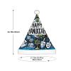 Augenstern Christmas Hat Happy-Hanukkah-Blue-Menorah Xmas Hat Unisex Santa Hat view 3
