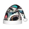 Augenstern Christmas Hat Shark-Open-Mouth-Doodle Xmas Hat Unisex Santa Hat view 1