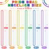 120PCS Pride Month Beads, Pride 6 Kinds Beads Necklace Accessories Bulk, Rainbow Metallic Gay Lesbian LGBTQ Bead Necklace, LGBT Beaded Costumes Decorations for Parade Throws Party Favors view 2
