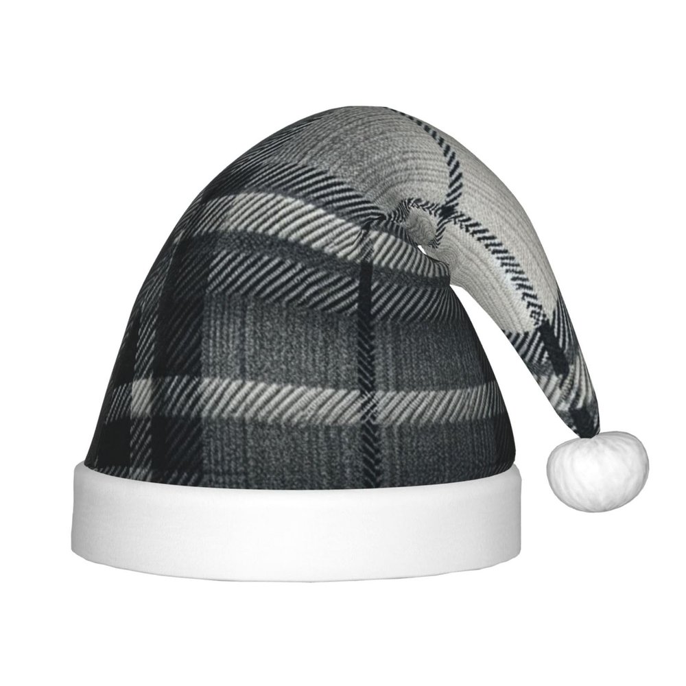Augenstern Christmas Hat Grey-Tartan-Pattern Xmas Hat Unisex Santa Hat