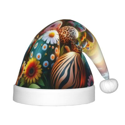 Augenstern Christmas Hat Colorful-Easter-Eggs Xmas Hat Unisex Santa Hat