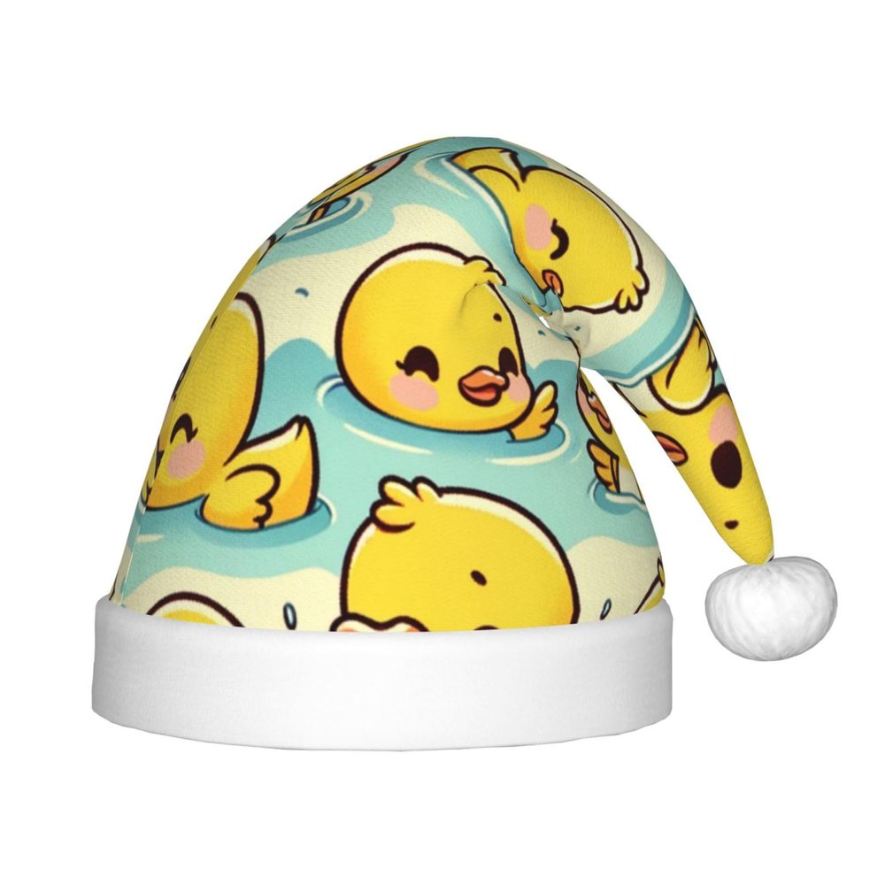 Augenstern Christmas Hat Kawaii-Duck-Swimming Xmas Hat Unisex Santa Hat