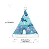 Augenstern Christmas Hat Narwhal-Unicorn-Blue-Sea Xmas Hat Unisex Santa Hat view 3