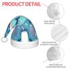 Augenstern Christmas Hat Narwhal-Unicorn-Blue-Sea Xmas Hat Unisex Santa Hat view 4