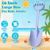 16 Inch Beach Toy Shovels, Sand Spade Shovel Toys for Kids Adults, Solid Sand Toy- Sandbox Kit,Outdoor, Snow Scoop, Planting Tools Gadget for Boys Girls, Digging, Gardening Travel 3 Pack view 3