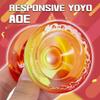 7YO AOE Responsive Yoyo Professional Trick Yoyo for Kids Beginner, Aluminum Metal Yoyos with Concave Bearing, Bearing Kits, 10 Strings - Orange Yellow view 2