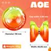 7YO AOE Responsive Yoyo Professional Trick Yoyo for Kids Beginner, Aluminum Metal Yoyos with Concave Bearing, Bearing Kits, 10 Strings - Orange Yellow view 3