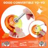 7YO AOE Responsive Yoyo Professional Trick Yoyo for Kids Beginner, Aluminum Metal Yoyos with Concave Bearing, Bearing Kits, 10 Strings - Orange Yellow view 4
