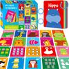 Animal Flashcards, 50 Double-Sided Cards, Wild/Farm/Marine Animal Cards Educational Learning Tools for Preschool and Toddlers Learning (2 Reclosable Rings Attached) view 1