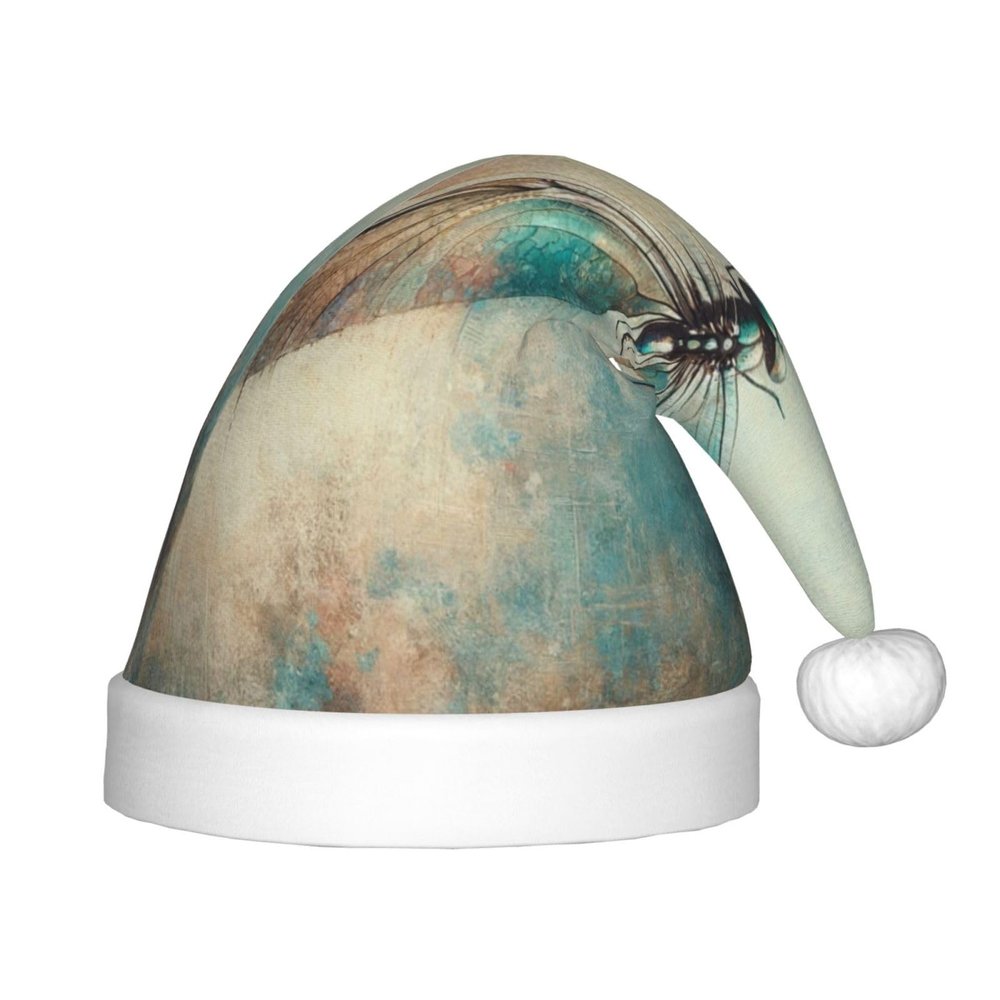 Augenstern Christmas Hat Grunge-Dragonfly-Bug Xmas Hat Unisex Santa Hat