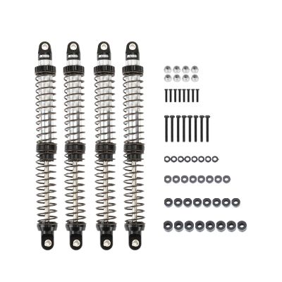RCAWD 7075 120mm Shock Absorbers Universal for 1/10 RC Crawler Upgrades, for SCX10 I II III Pro 90046 AXI231017 TRX4 TRX6 Redcat D90 MST RC Shocks Dampers with Spring Black