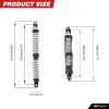RCAWD 7075 120mm Shock Absorbers Universal for 1/10 RC Crawler Upgrades, for SCX10 I II III Pro 90046 AXI231017 TRX4 TRX6 Redcat D90 MST RC Shocks Dampers with Spring Black view 4