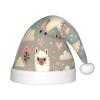 Augenstern Christmas Hat Floral-Alpaca-Llama Xmas Hat Unisex Santa Hat view 1