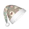 Augenstern Christmas Hat Floral-Alpaca-Llama Xmas Hat Unisex Santa Hat view 2