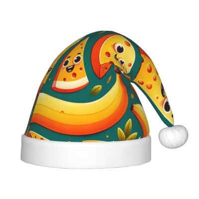 Augenstern Christmas Hat Cheese-Banana-Pineapple Xmas Hat Unisex Santa Hat