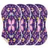 Wassud Colorful Square Pattern Muslin Baby Burp Cloths 4 Pack, Cotton Bibs Face Towel,Absorbent and Soft Burping Rags for Newborn Boys and Girls,22 x 11 Inch view 1