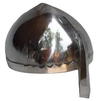 Mdhel viking helmet norman helmet nasal helmet large size polished new arming helmet replica re-enactment helmet large size helmet hand-made helmet polished helmet LARP helmet