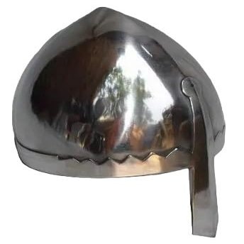 Mdhel viking helmet norman helmet nasal helmet large size polished new arming helmet replica re-enactment helmet large size helmet hand-made helmet polished helmet LARP helmet