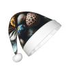 Augenstern Christmas Hat Easter-Eggs-Daisies-Leopard Xmas Hat Unisex Santa Hat view 2