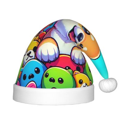 Augenstern Christmas Hat Shiba-Inu-Funny-Catching Xmas Hat Unisex Santa Hat
