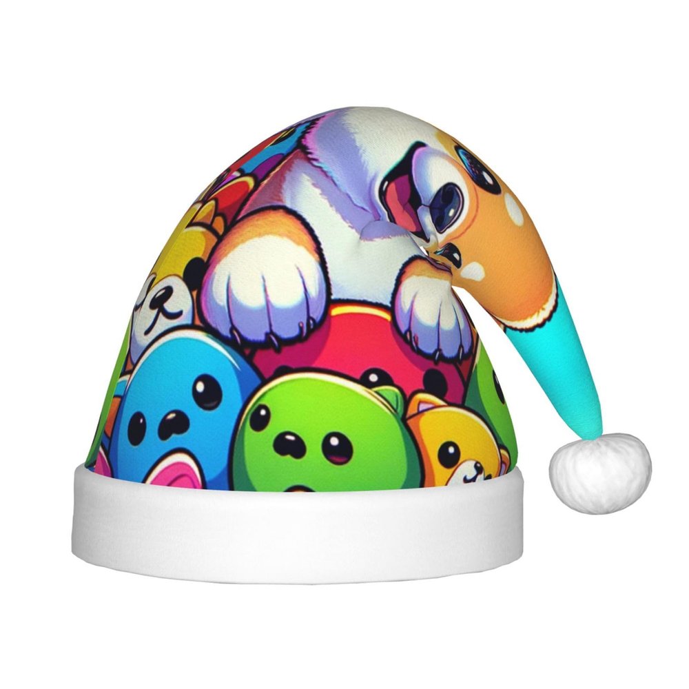 Augenstern Christmas Hat Shiba-Inu-Funny-Catching Xmas Hat Unisex Santa Hat