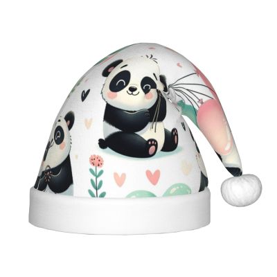Augenstern Christmas Hat Pandas-Balloons-Hearts Xmas Hat Unisex Santa Hat