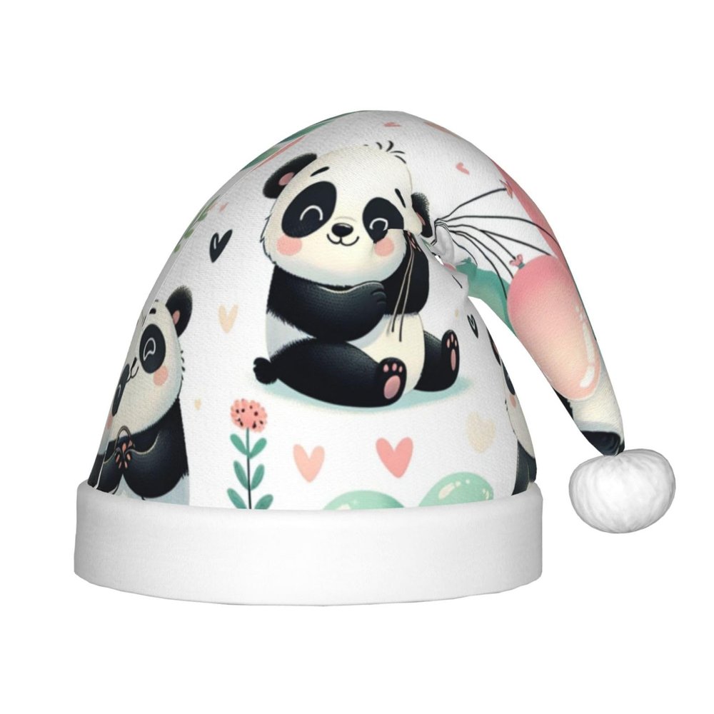 Augenstern Christmas Hat Pandas-Balloons-Hearts Xmas Hat Unisex Santa Hat