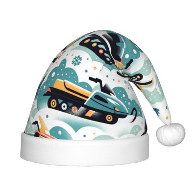 Augenstern Christmas Hat Snowmobiles-Snow-Winter Xmas Hat Unisex Santa Hat